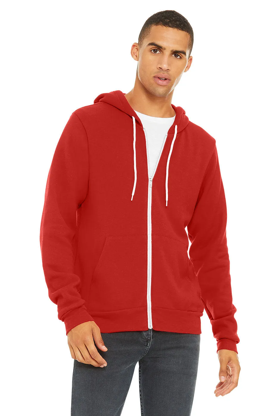 3739 BELLA CANVAS UNISEX SPONGE FLEECE FULL-ZIP HOODIE