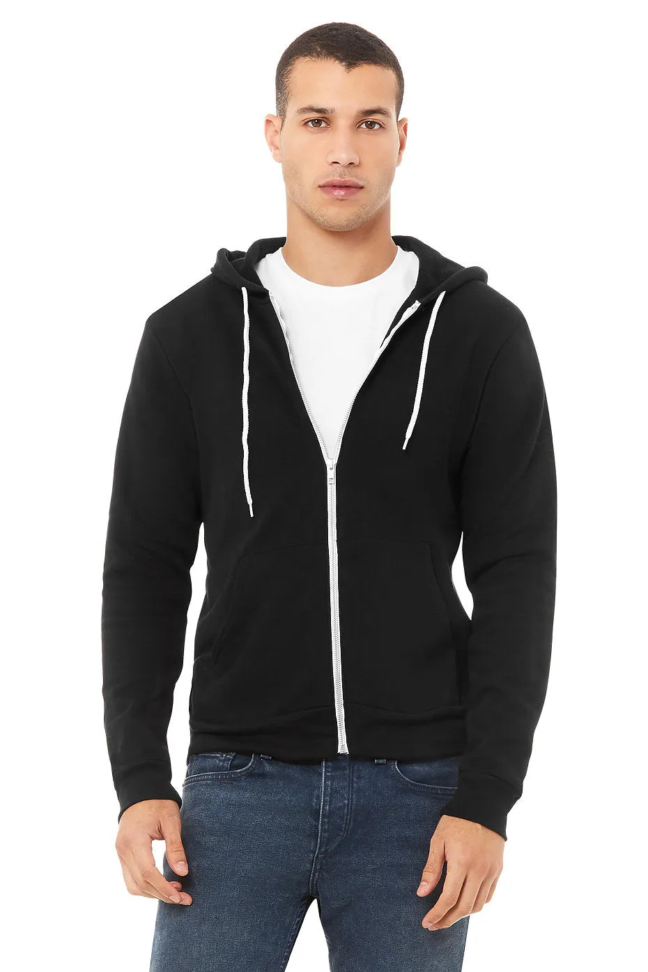 3739 BELLA CANVAS UNISEX SPONGE FLEECE FULL-ZIP HOODIE