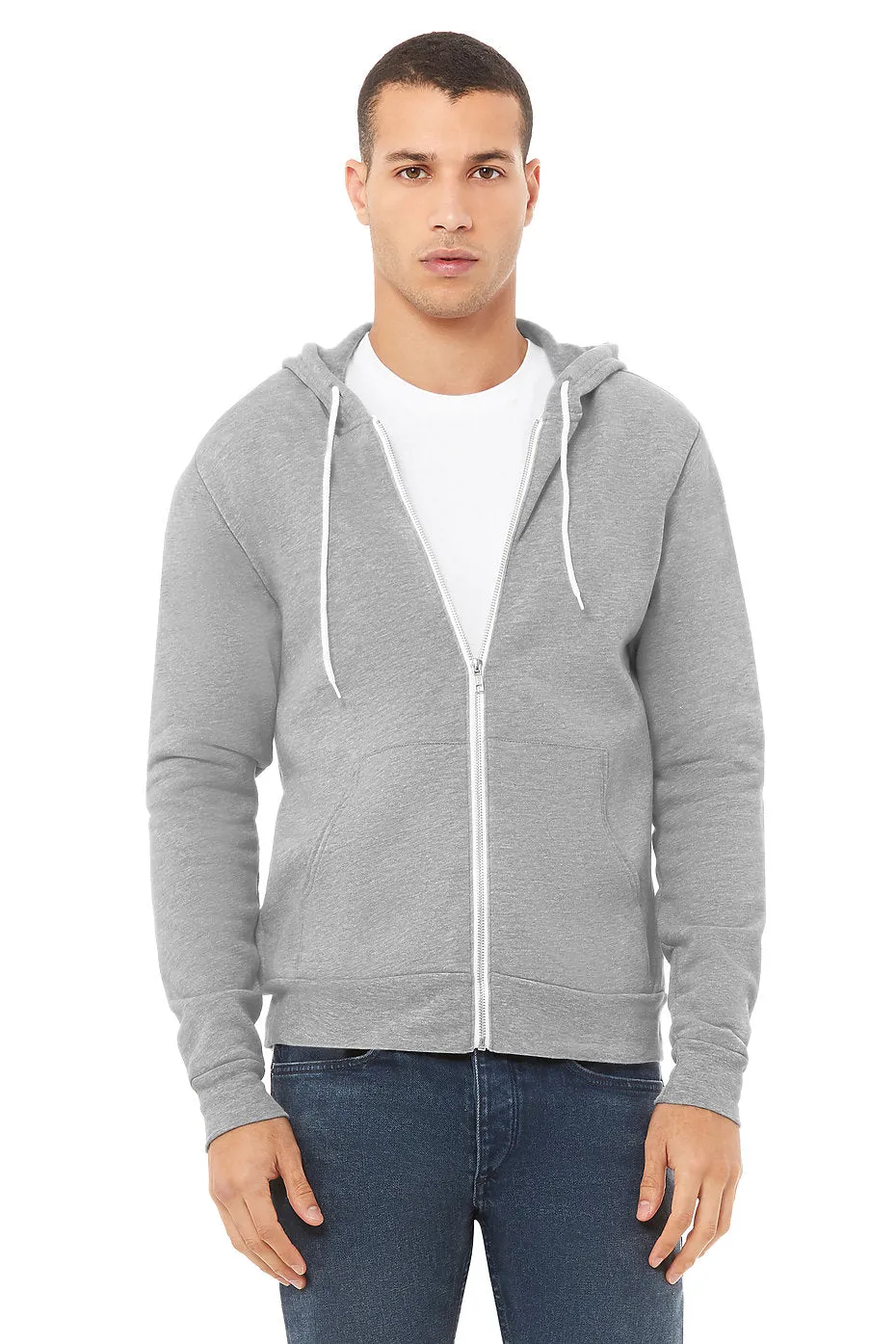 3739 BELLA CANVAS UNISEX SPONGE FLEECE FULL-ZIP HOODIE