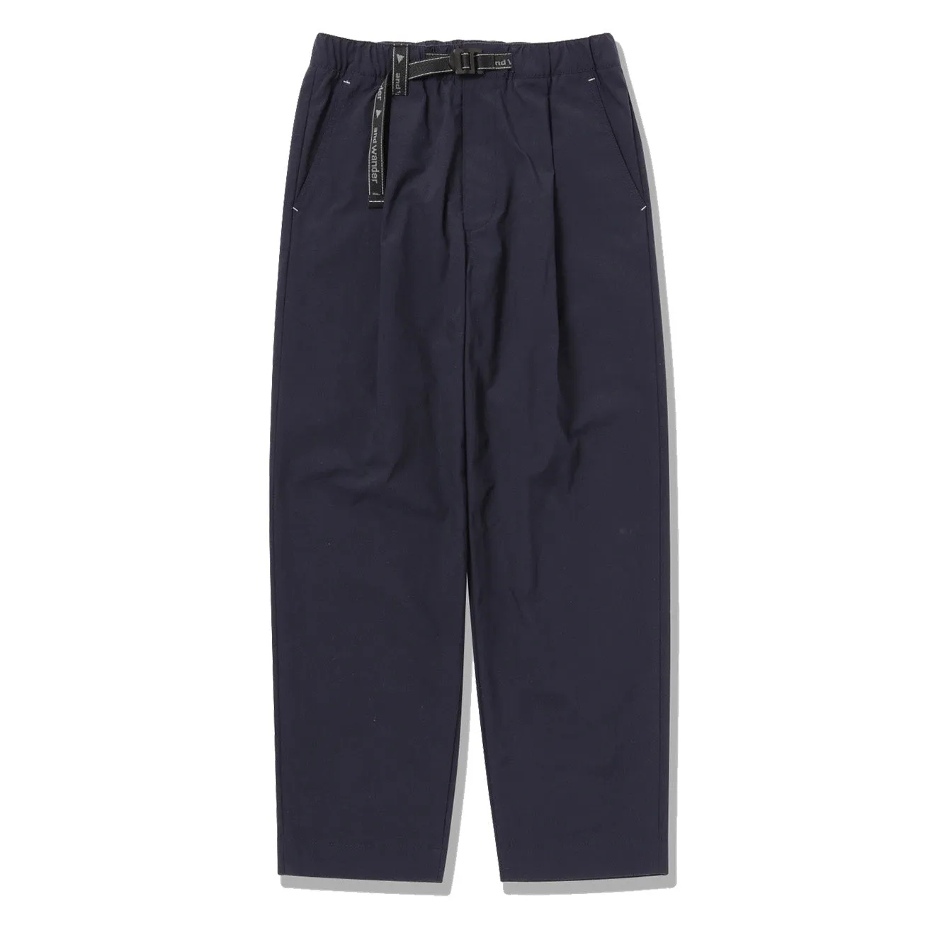 And Wander Nylon Chino Tuck Tapered Pants Navy