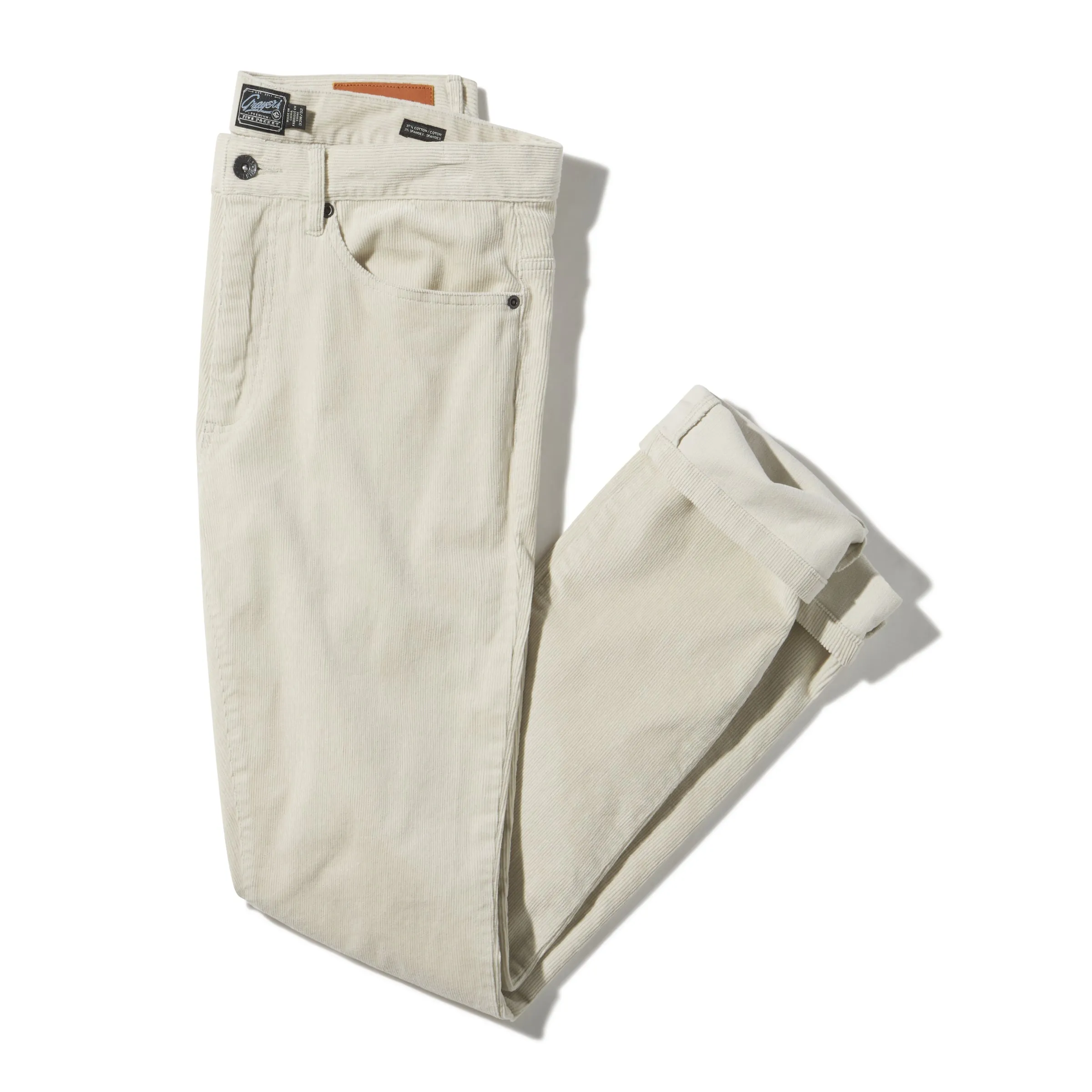 Burlington 5 Pocket Stretch Corduroy - Stone