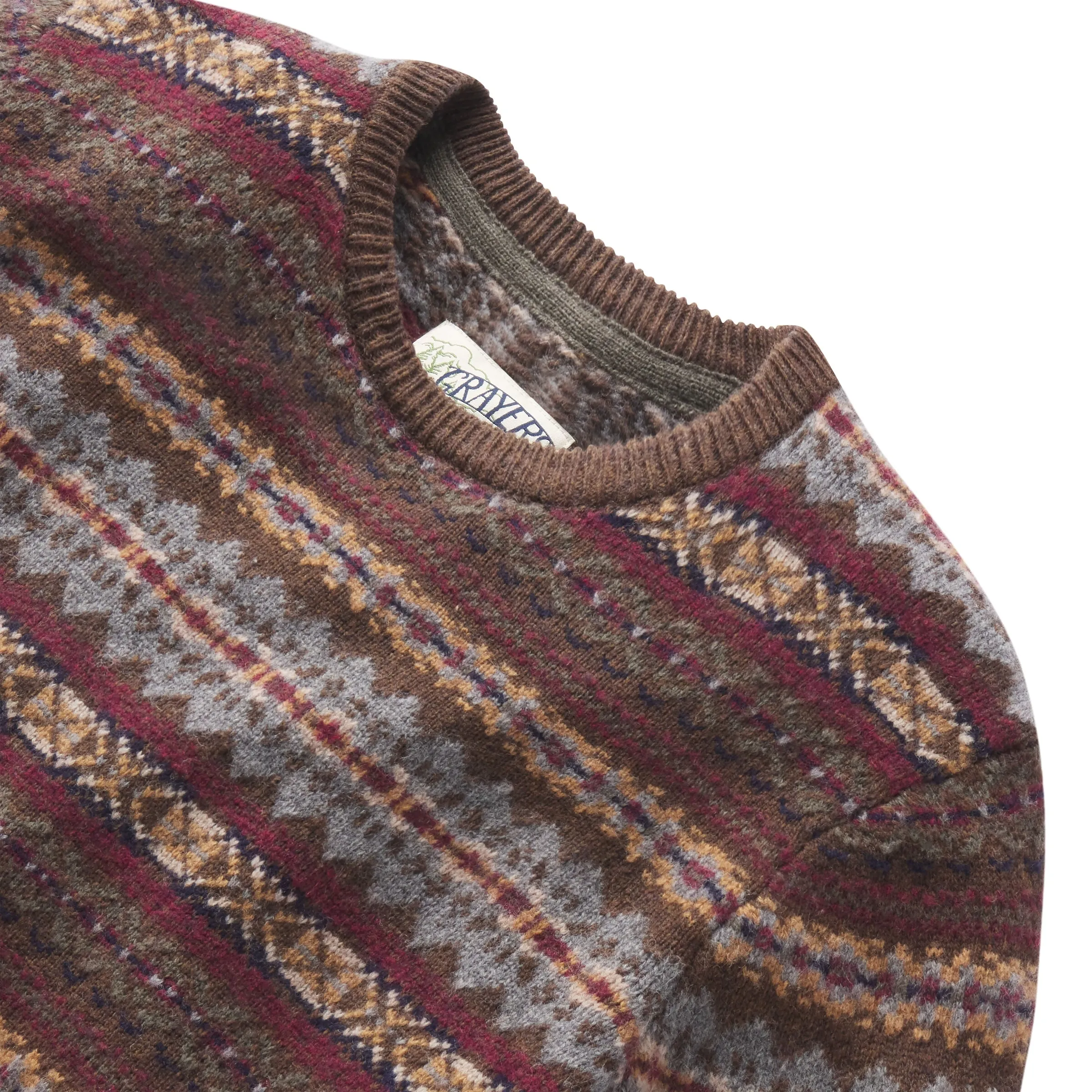 Burns Wool Fair Isle - Loden Multi Color