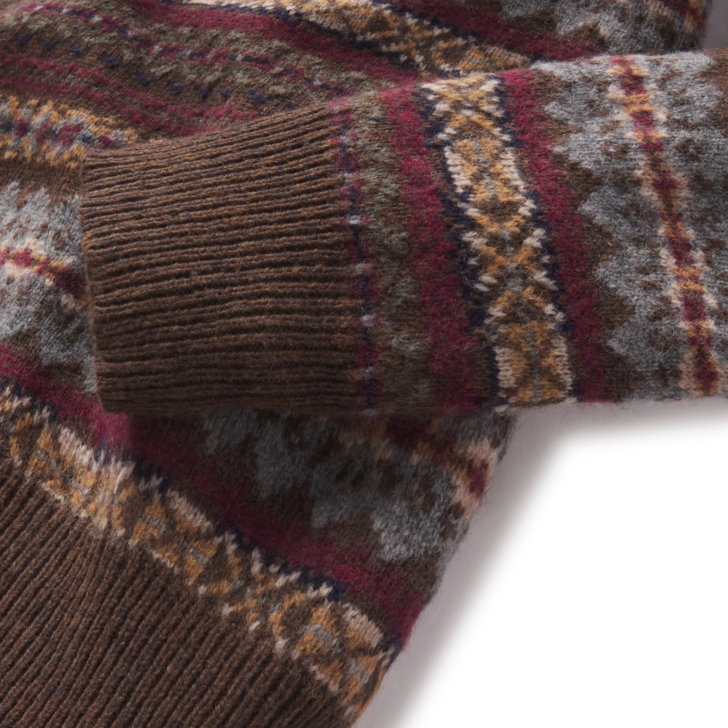 Burns Wool Fair Isle - Loden Multi Color