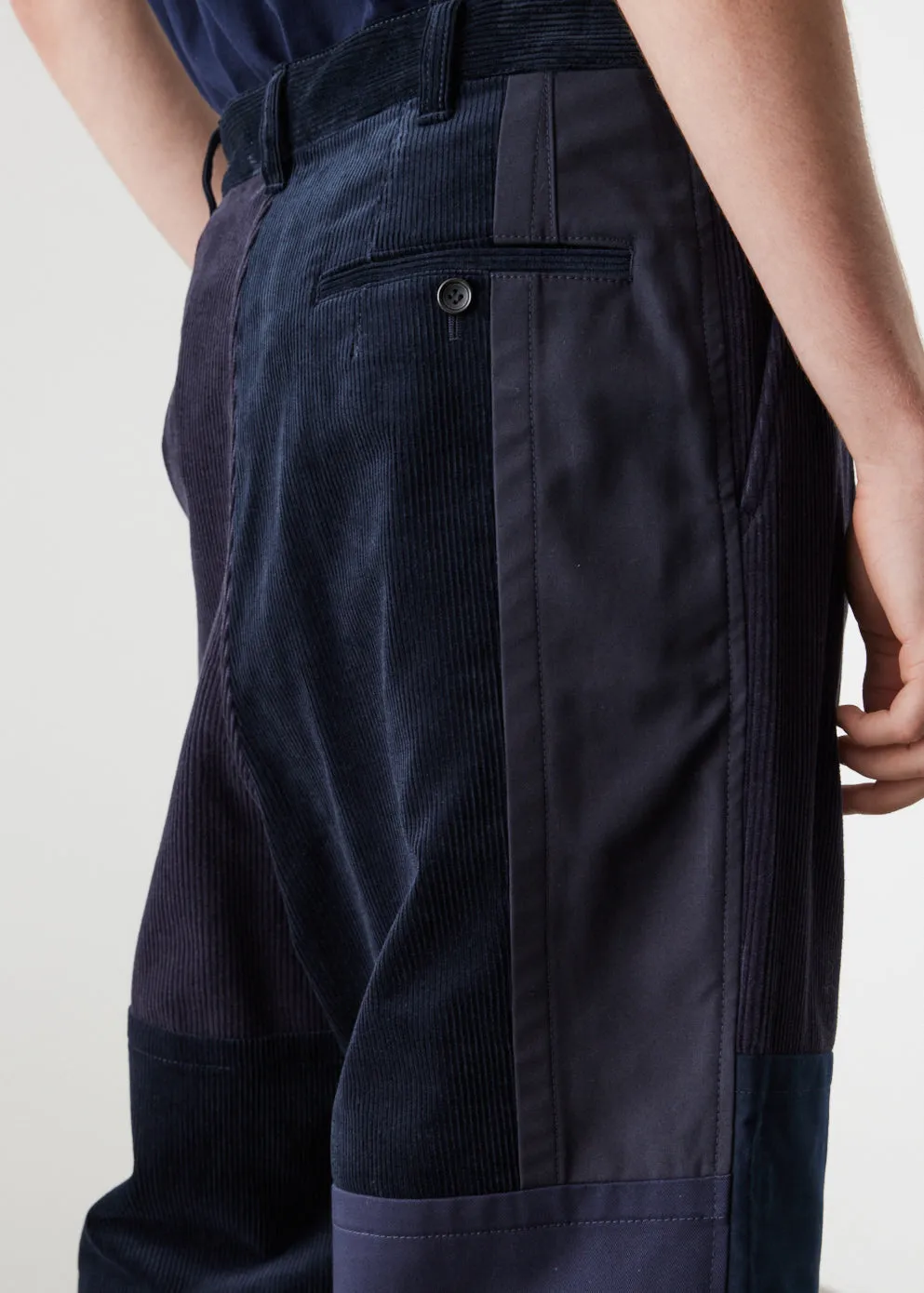 Cord Panel Trousers