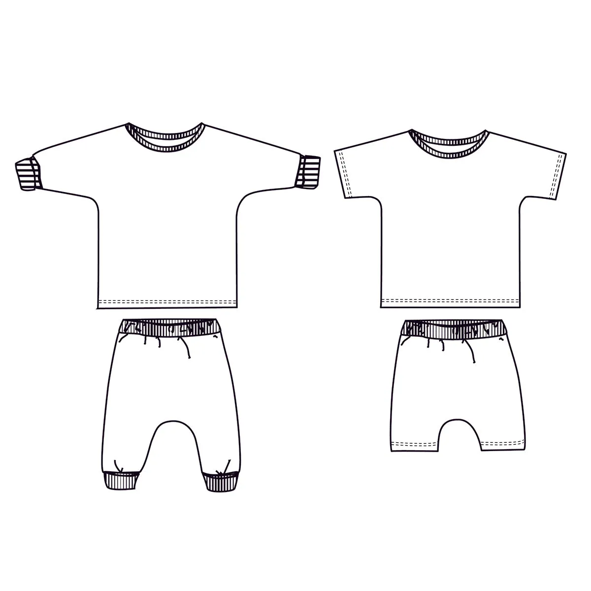 CORDOBA Jogging or pyjama set - Baby Boy & Girl 1M/4Y- PDF Sewing Pattern