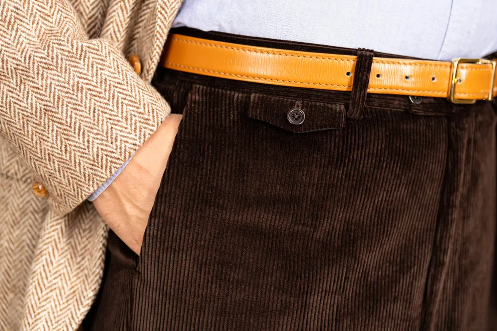 Dark Brown Stancliffe Corduroy Trousers