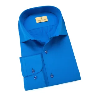 Exquisitely Crafted, the ARON IMANI Men's Dress Shirt. Slim fit, European made for superior style | IMANI Navy