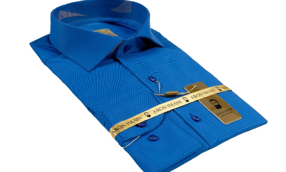 Exquisitely Crafted, the ARON IMANI Men's Dress Shirt. Slim fit, European made for superior style | IMANI Navy