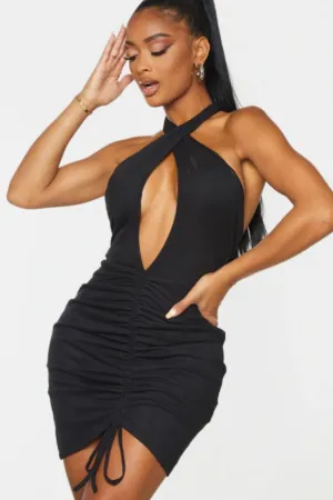 Halter Neck Draw String Dress