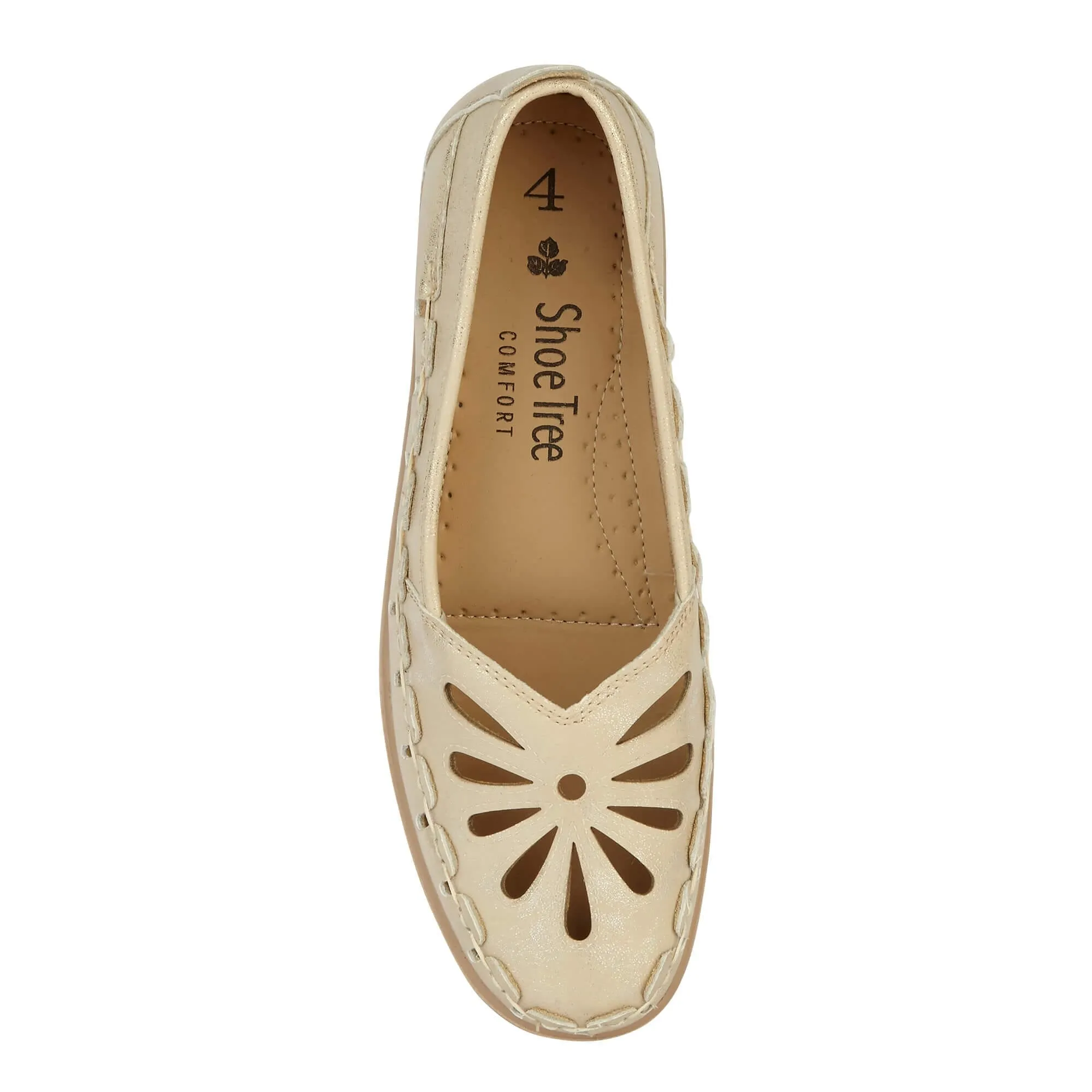 Ladies Slip On Shoes Oyster Beige Deia Summer