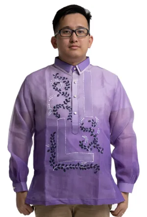 Men's Cocoon Purple Premium Barong Tagalog - Arvin - JV40