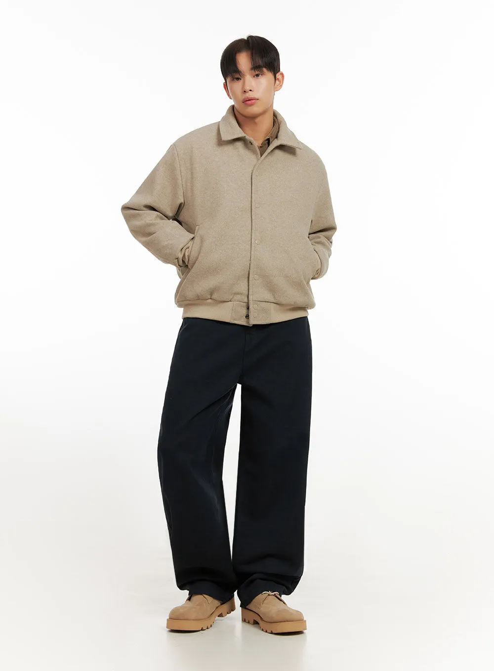 Men's Cotton Solid Wide Fit Pants ID413