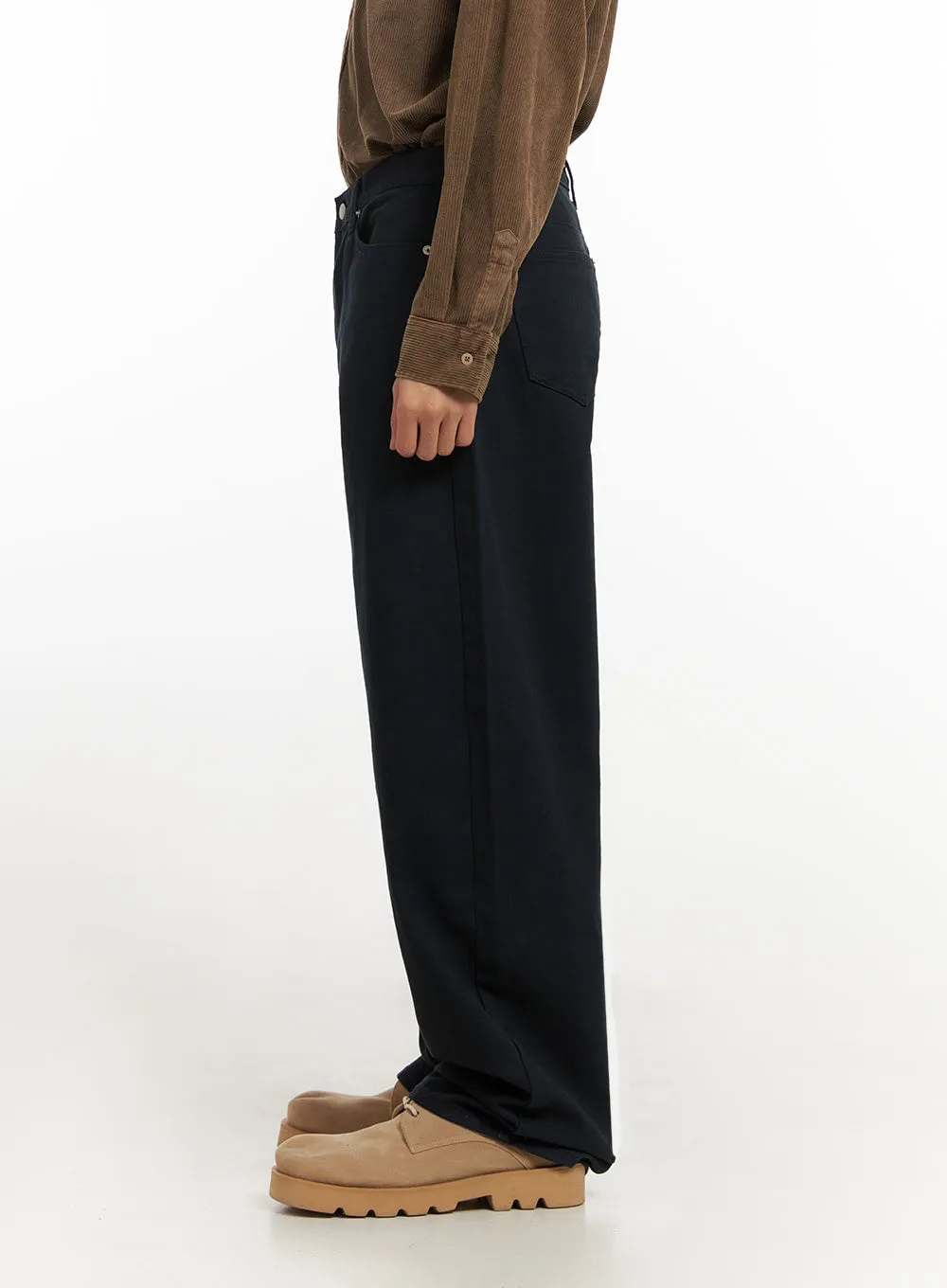 Men's Cotton Solid Wide Fit Pants ID413