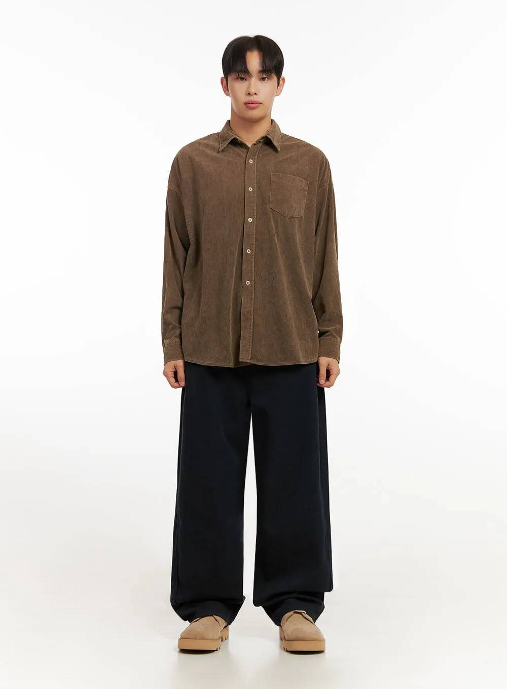 Men's Cotton Solid Wide Fit Pants ID413