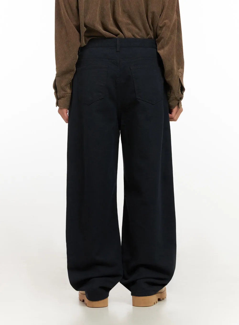 Men's Cotton Solid Wide Fit Pants ID413