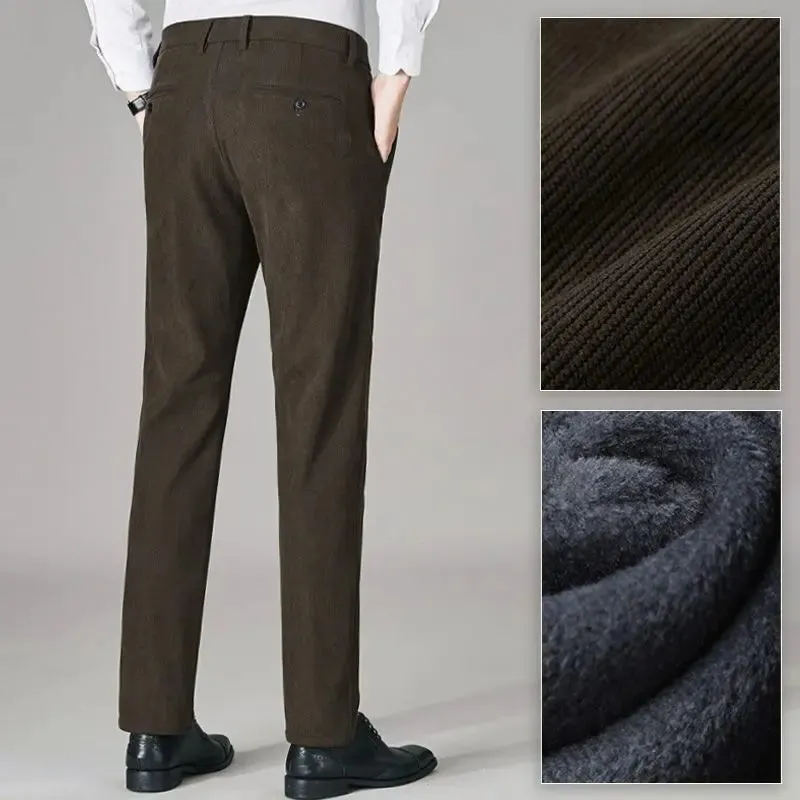 Men's Thermal Plush Corduroy Casual Pants