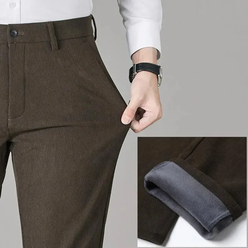 Men's Thermal Plush Corduroy Casual Pants