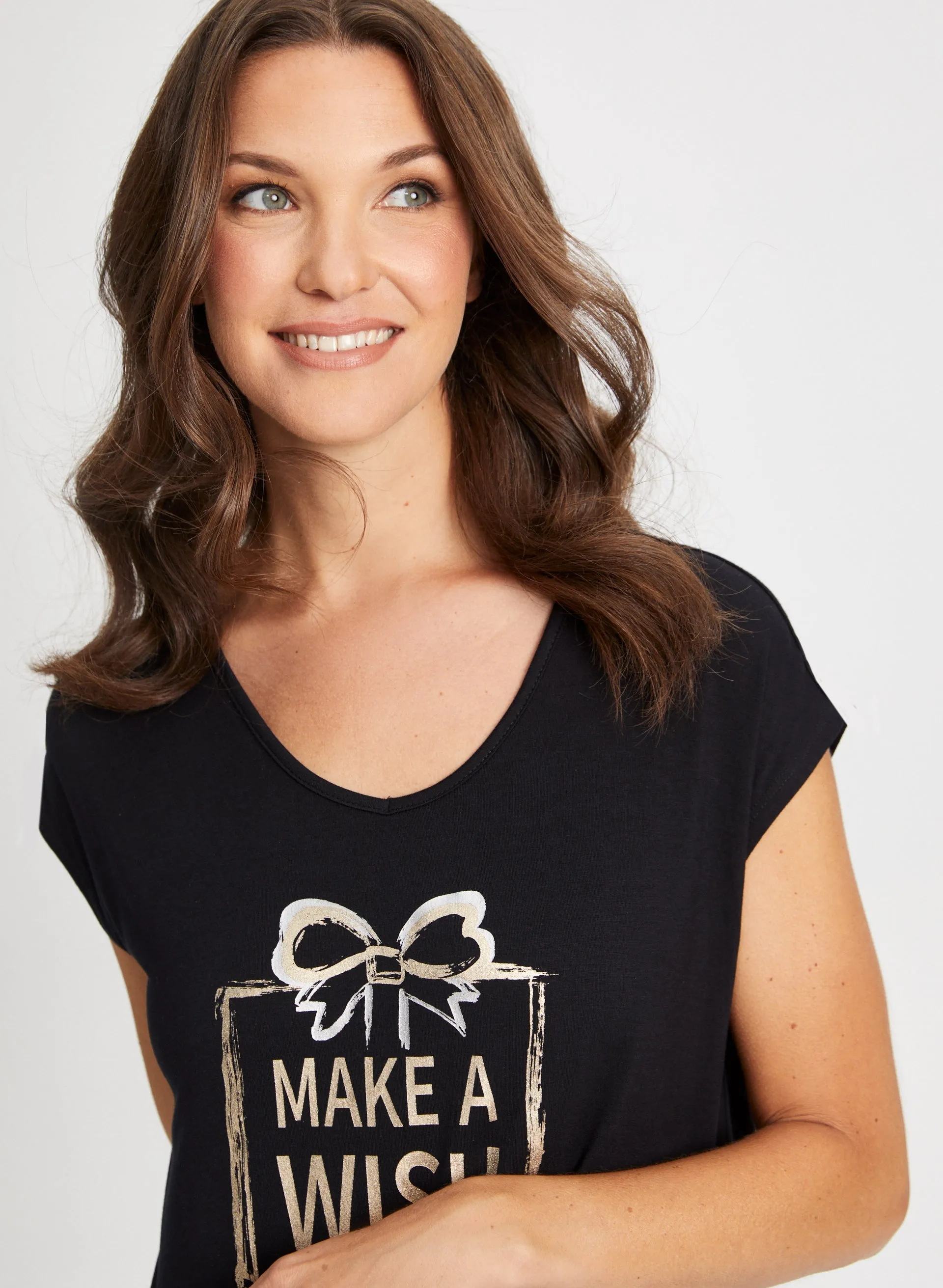 Metallic Slogan Nightshirt