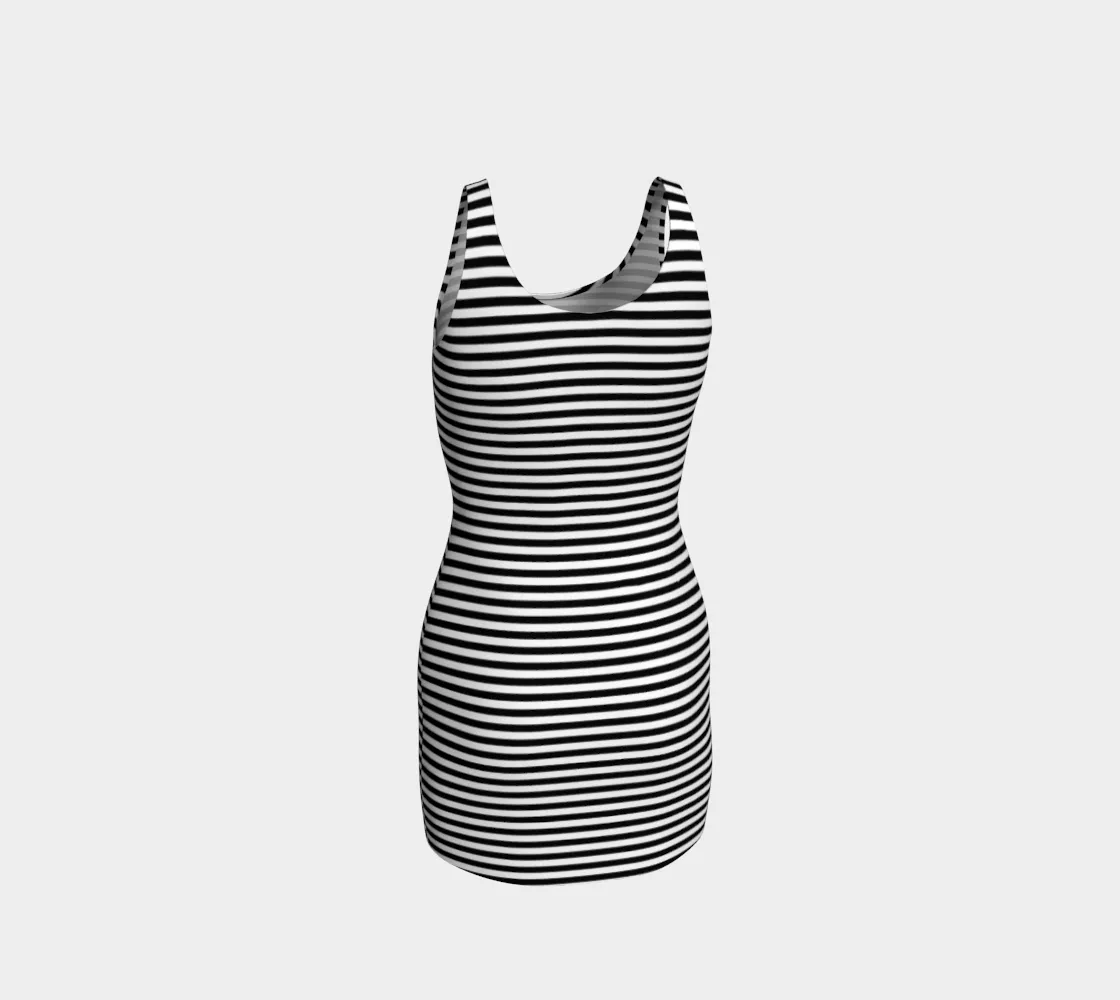 Micro Striped Bodycon Dress