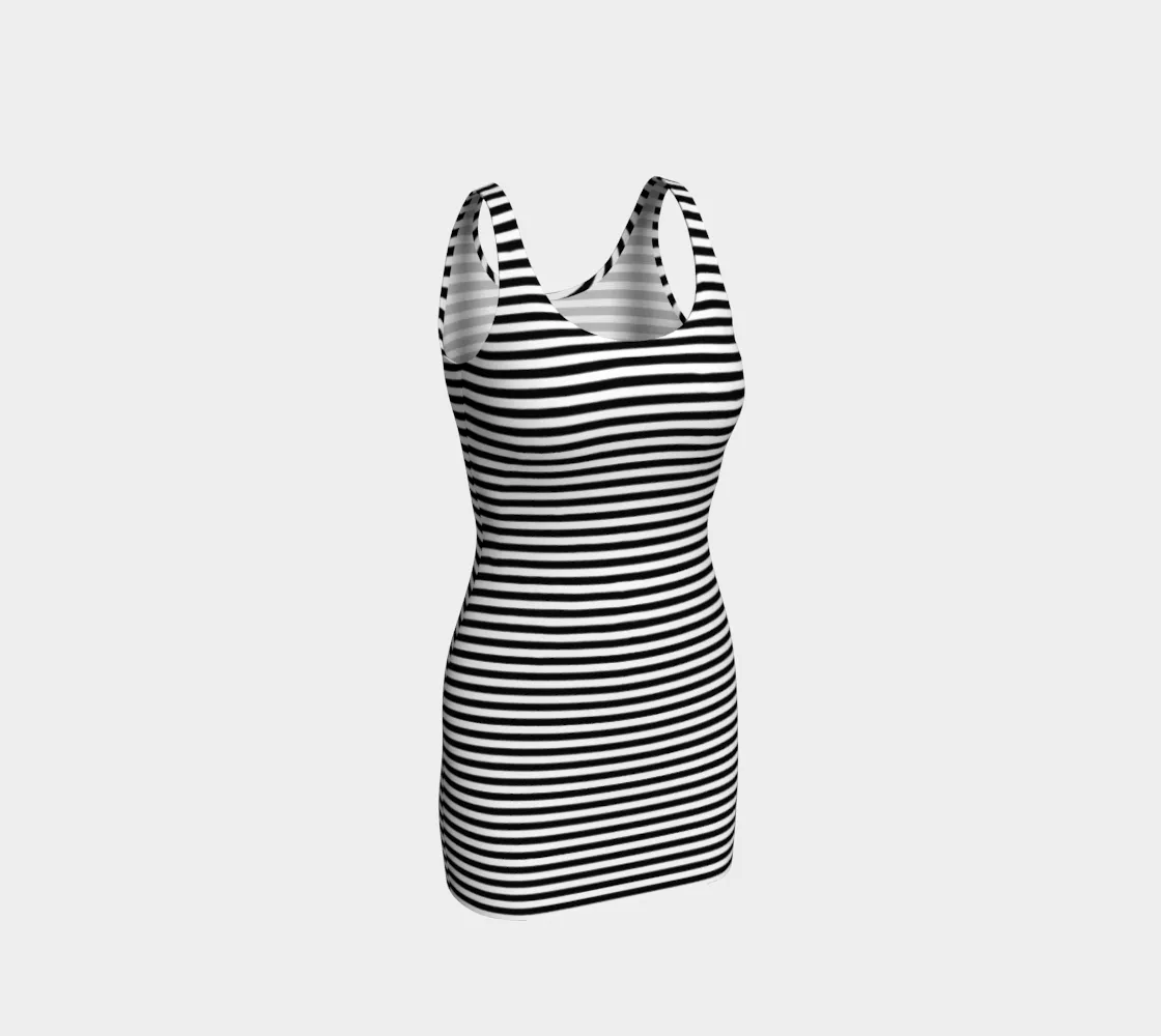 Micro Striped Bodycon Dress