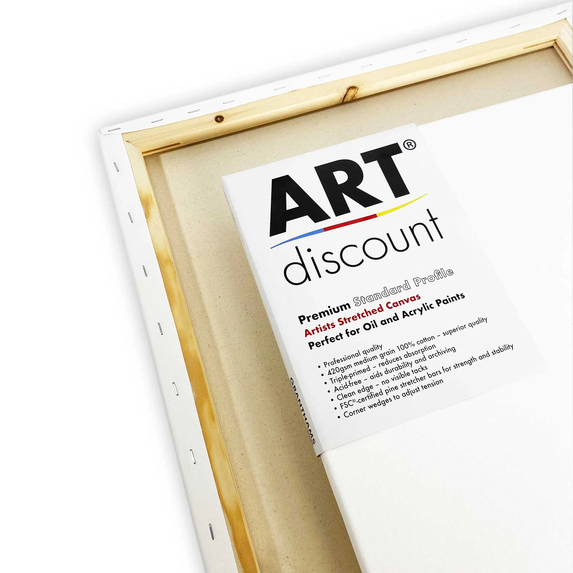 NEW ARTdiscount Premium STANDARD PROFILE Stretched Canvases 420gsm - Multi-Packs