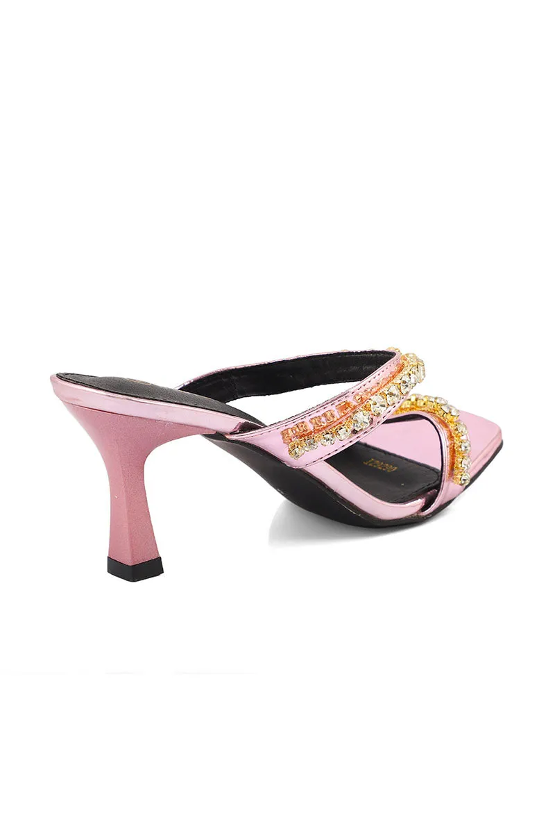 Party Wear Slip On I29290-Pink