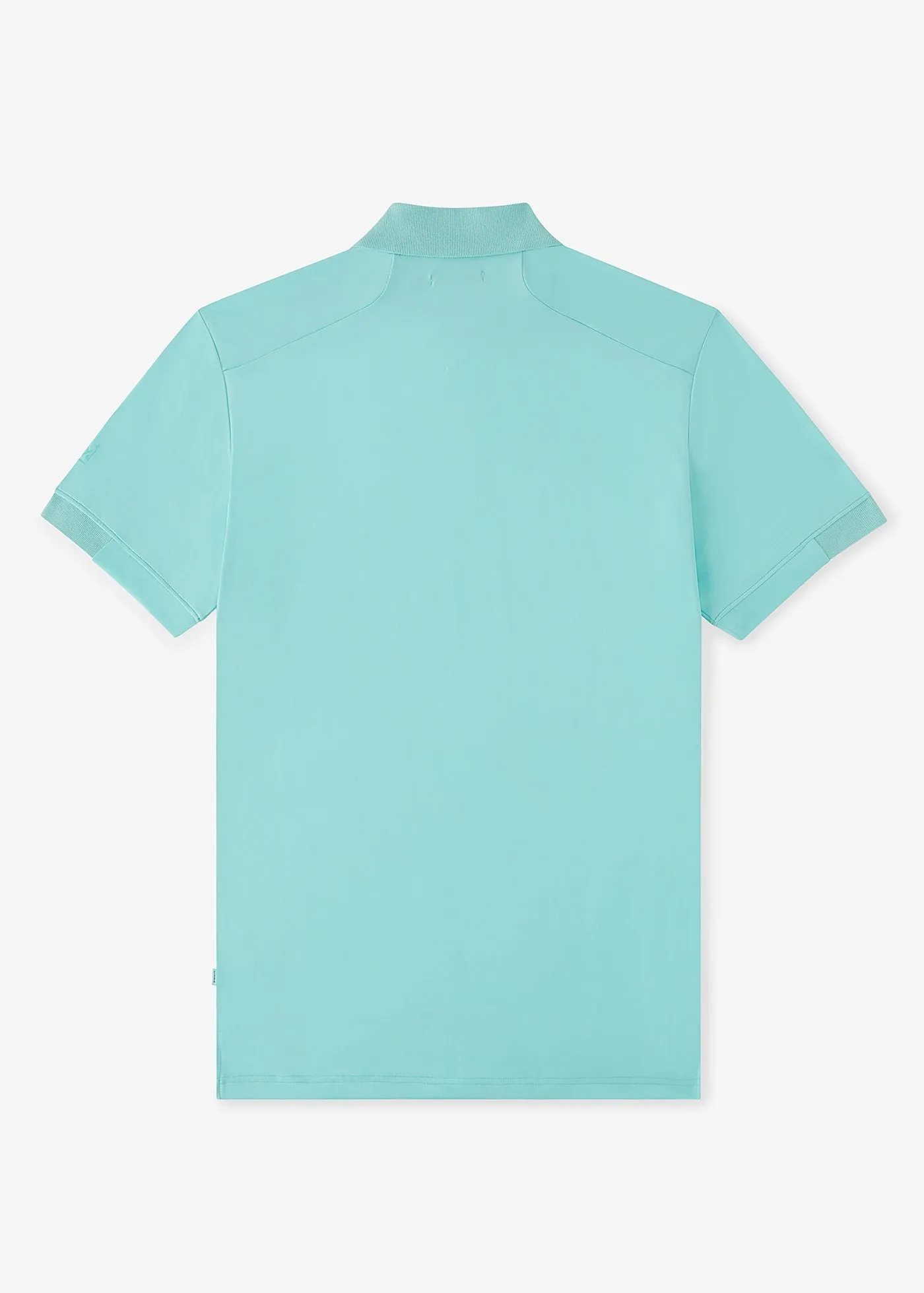 Performance Tipped Polo | Aqua w/Navy Tipping