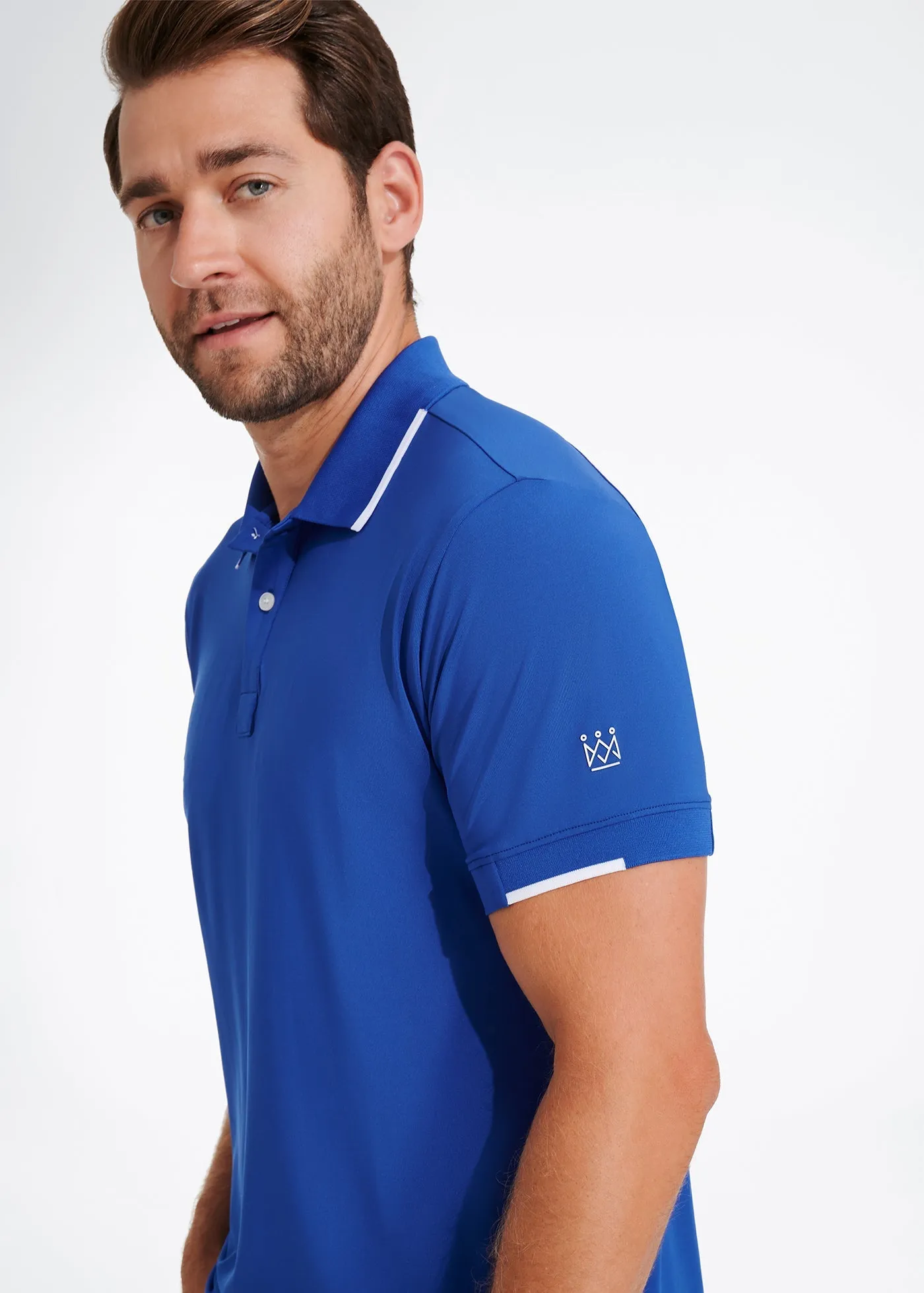 Performance Tipped Polo | Royal w/ White Tipping