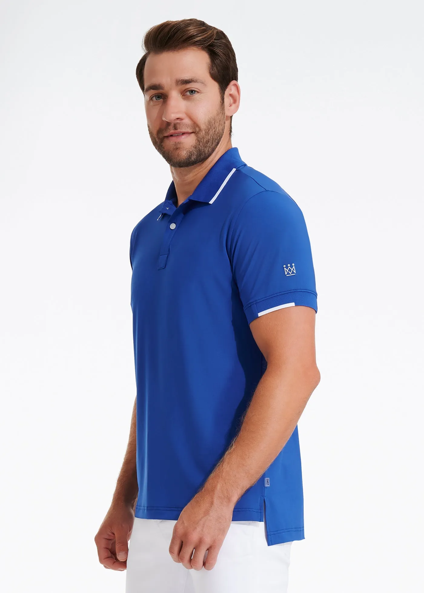 Performance Tipped Polo | Royal w/ White Tipping