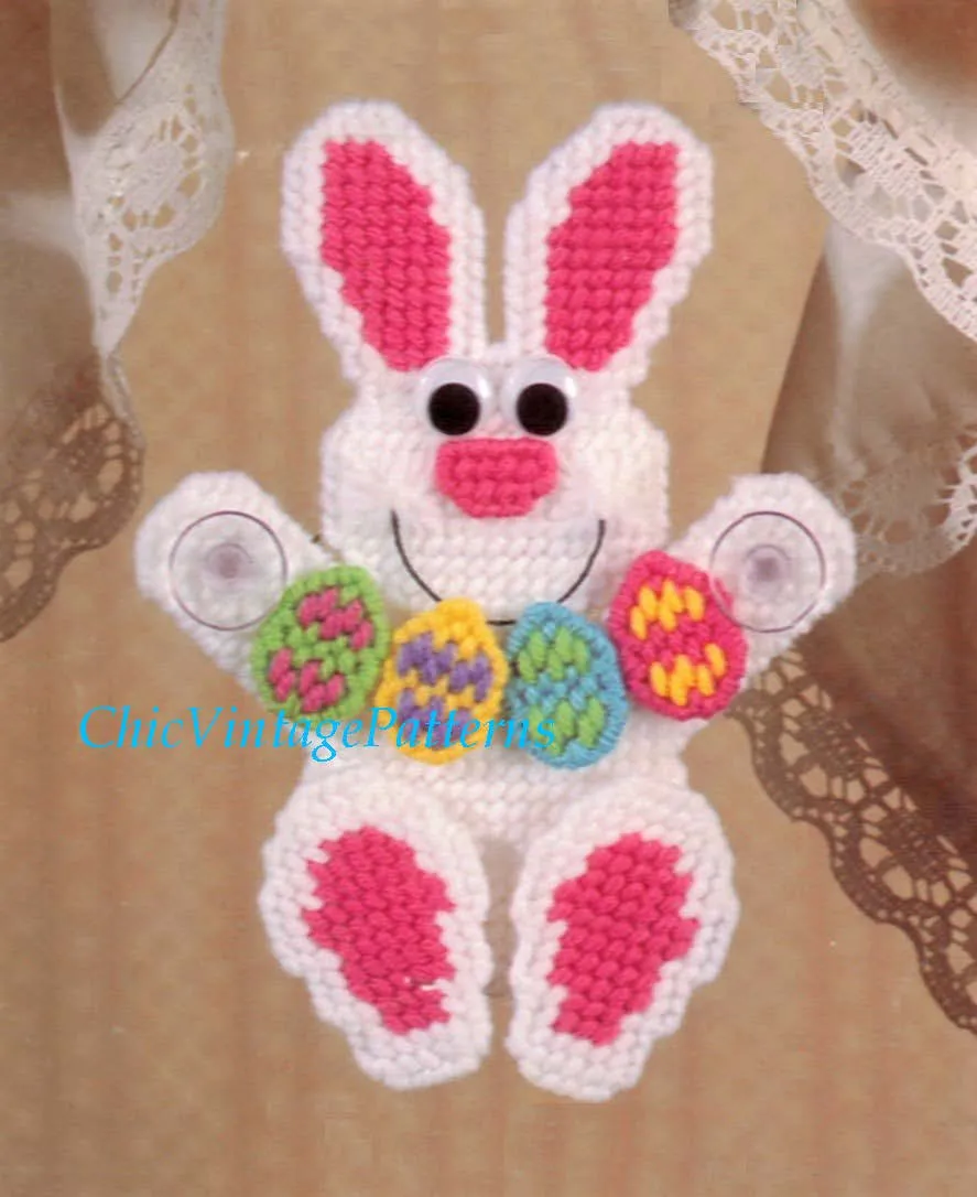 Plastic Canvas Easter Bunny Pattern, Instant Download