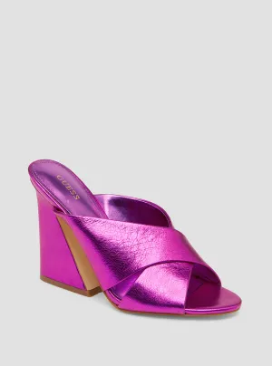 Purple Metallic Kiddy Heels