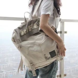 RIFLE™ Unisex Rucksacktasche -Schultertasche 2in1. Canvas