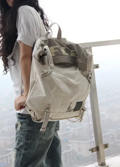 RIFLE™ Unisex Rucksacktasche -Schultertasche 2in1. Canvas