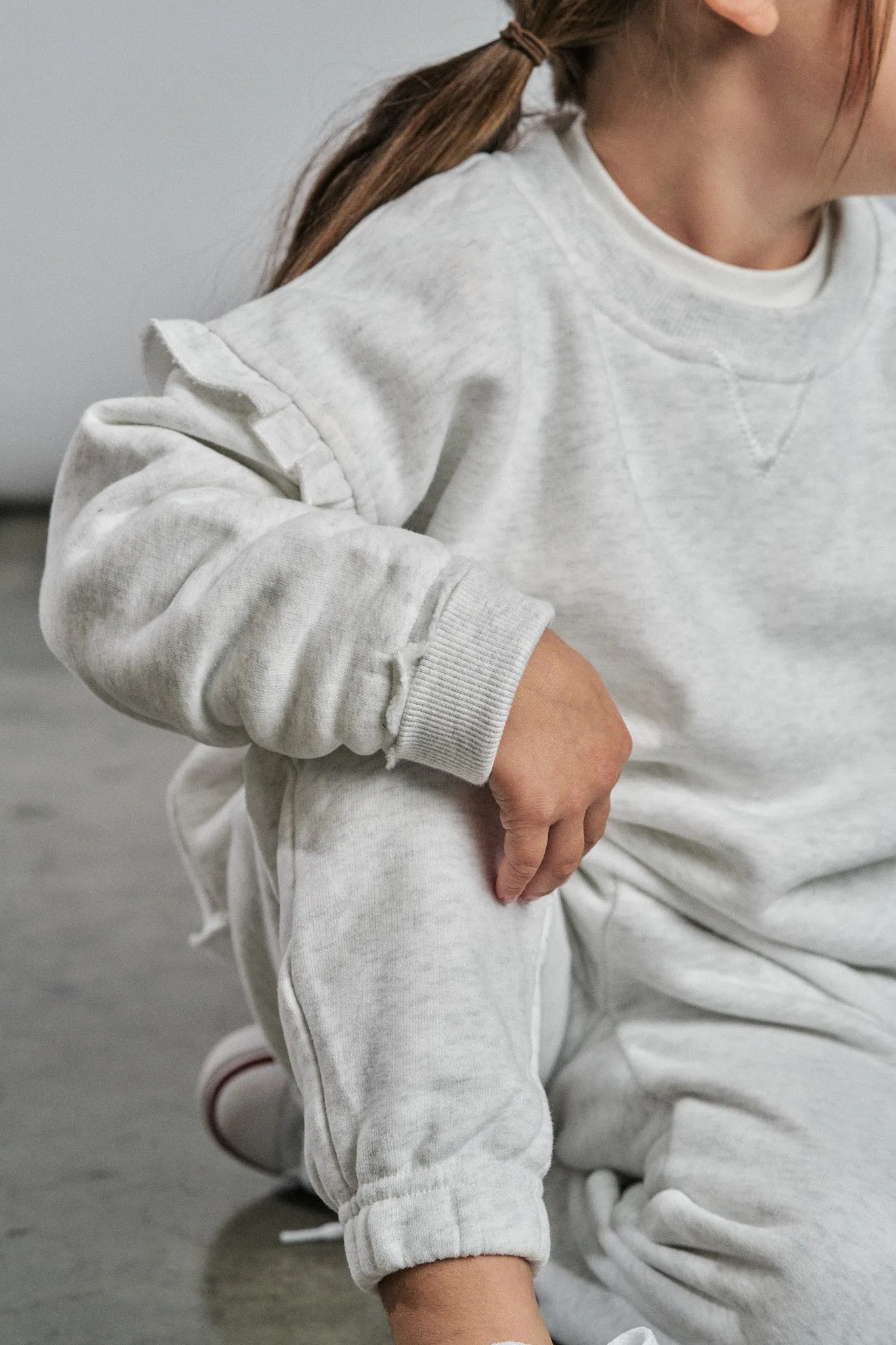 Ruffle Sweatpant - Grey