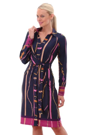 Shirt dress with side tie detail