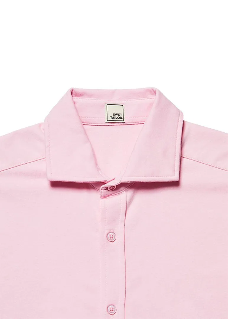 Short-Sleeve Polished Shirt | Light Pink