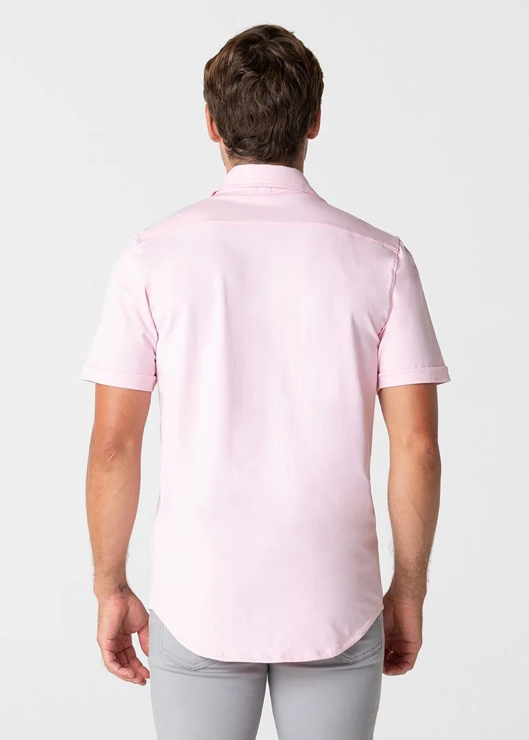 Short-Sleeve Polished Shirt | Light Pink