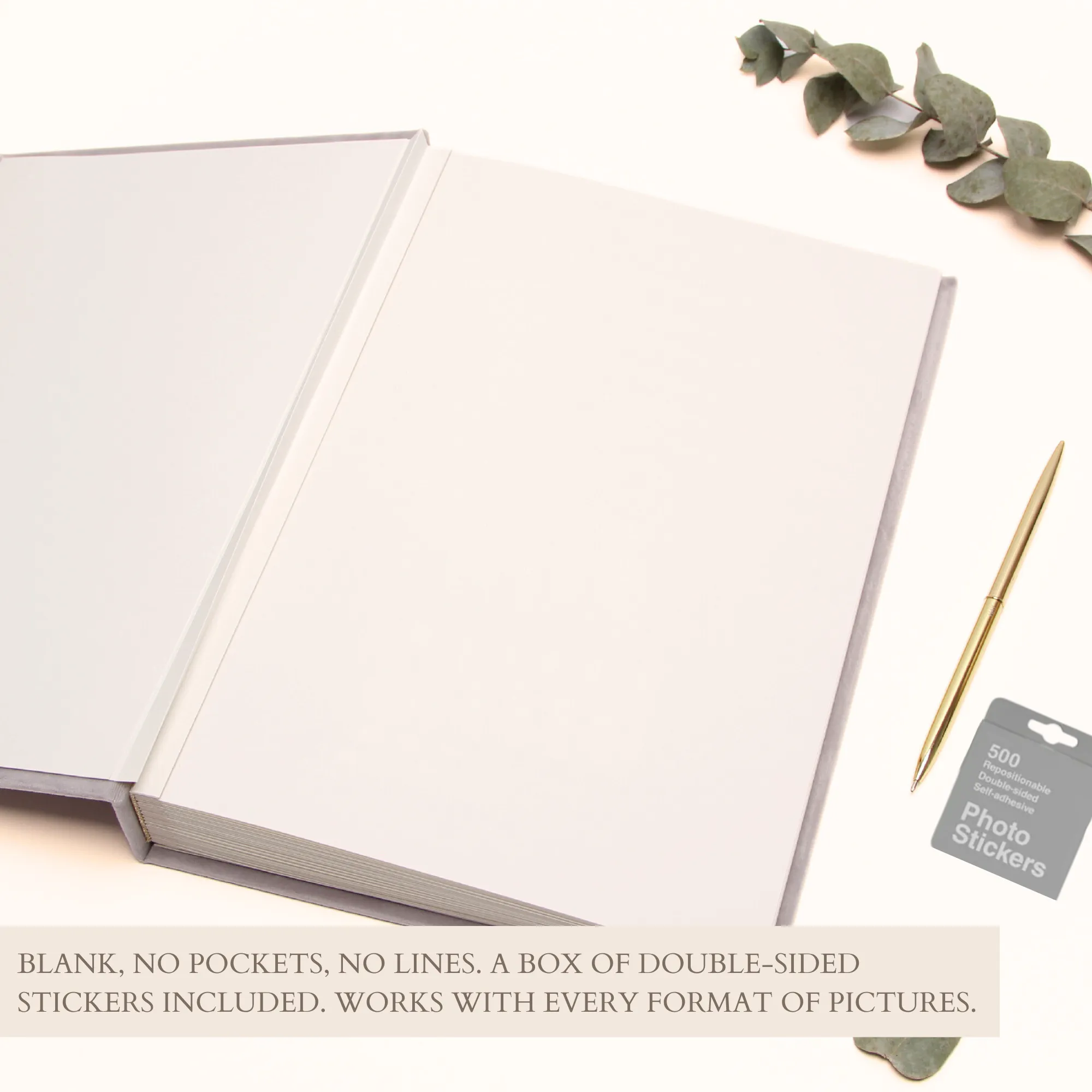 Silky White   Gold Metallic |  Guest Book