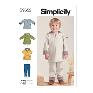 Simplicity Sewing Pattern S9652 TODDLERS' TOPS AND PANTS