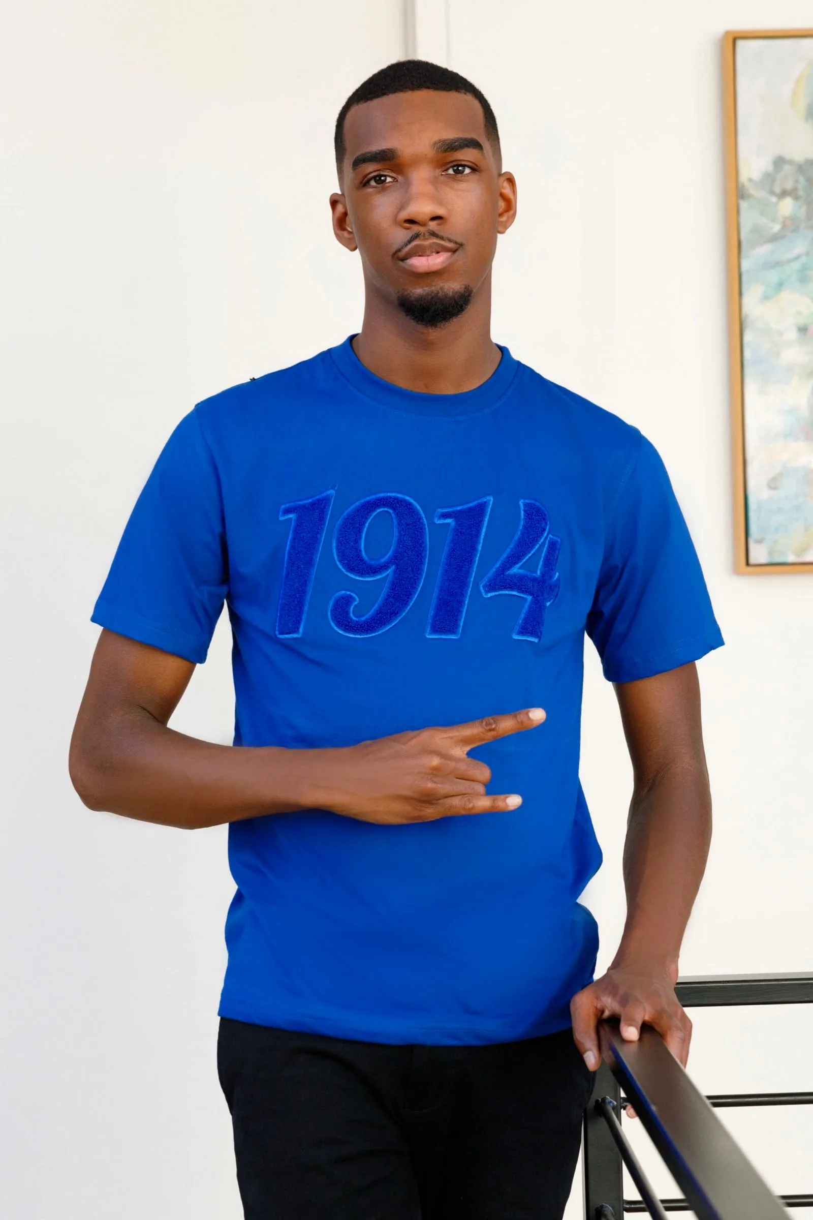 Solid Blue 1914 Chenille Shirt