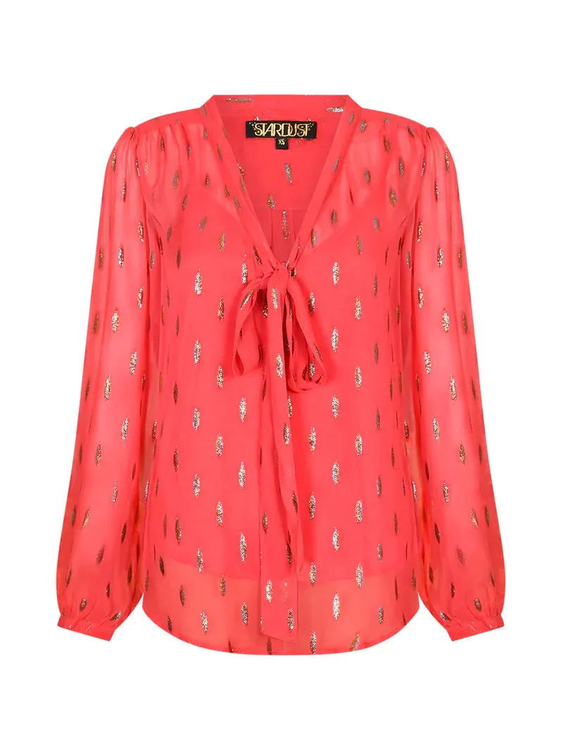 Stardust Candy Blouse-Raspberry Confetti