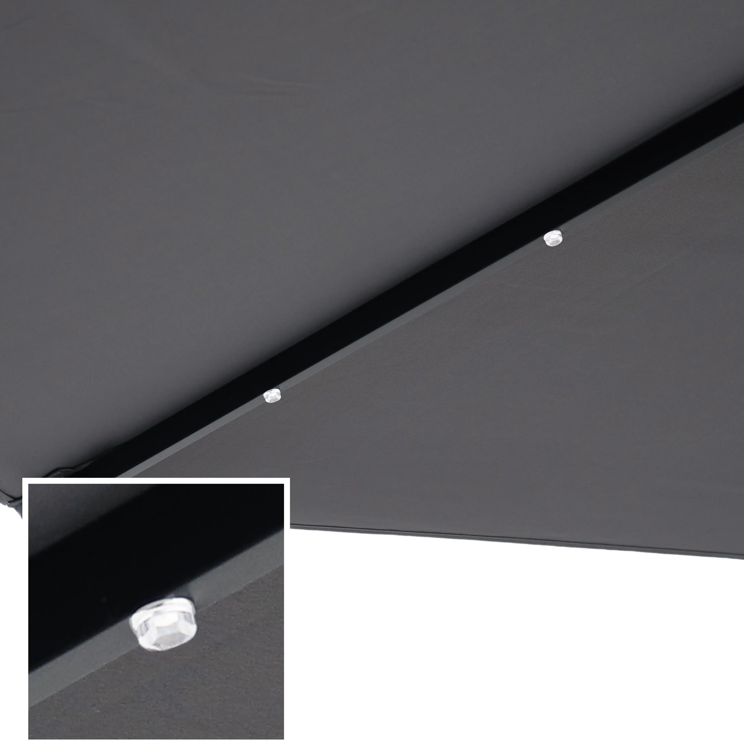 Sunnydaze 9' Solar LED Outdoor Patio Umbrella with Tilt and Crank