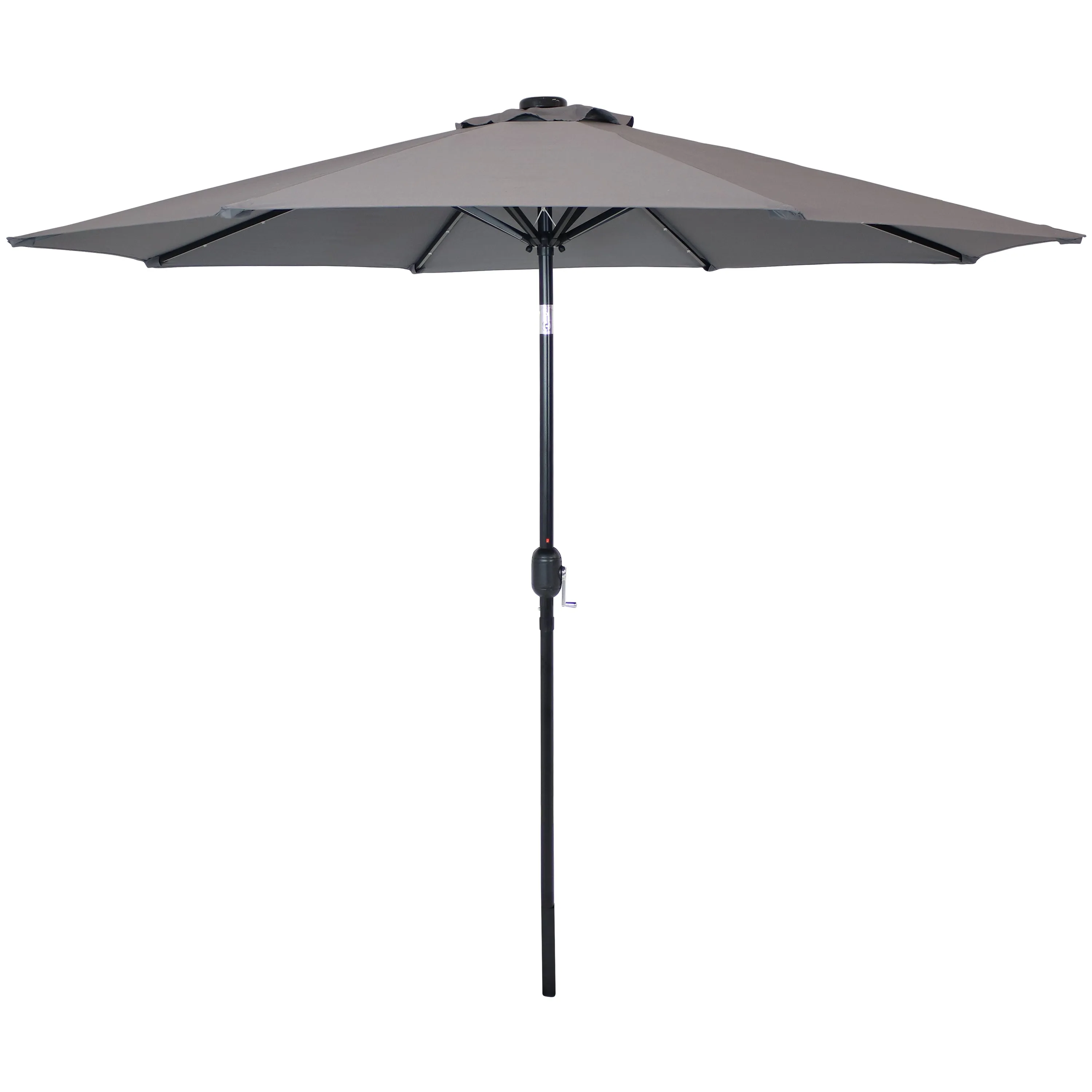 Sunnydaze 9' Solar LED Outdoor Patio Umbrella with Tilt and Crank