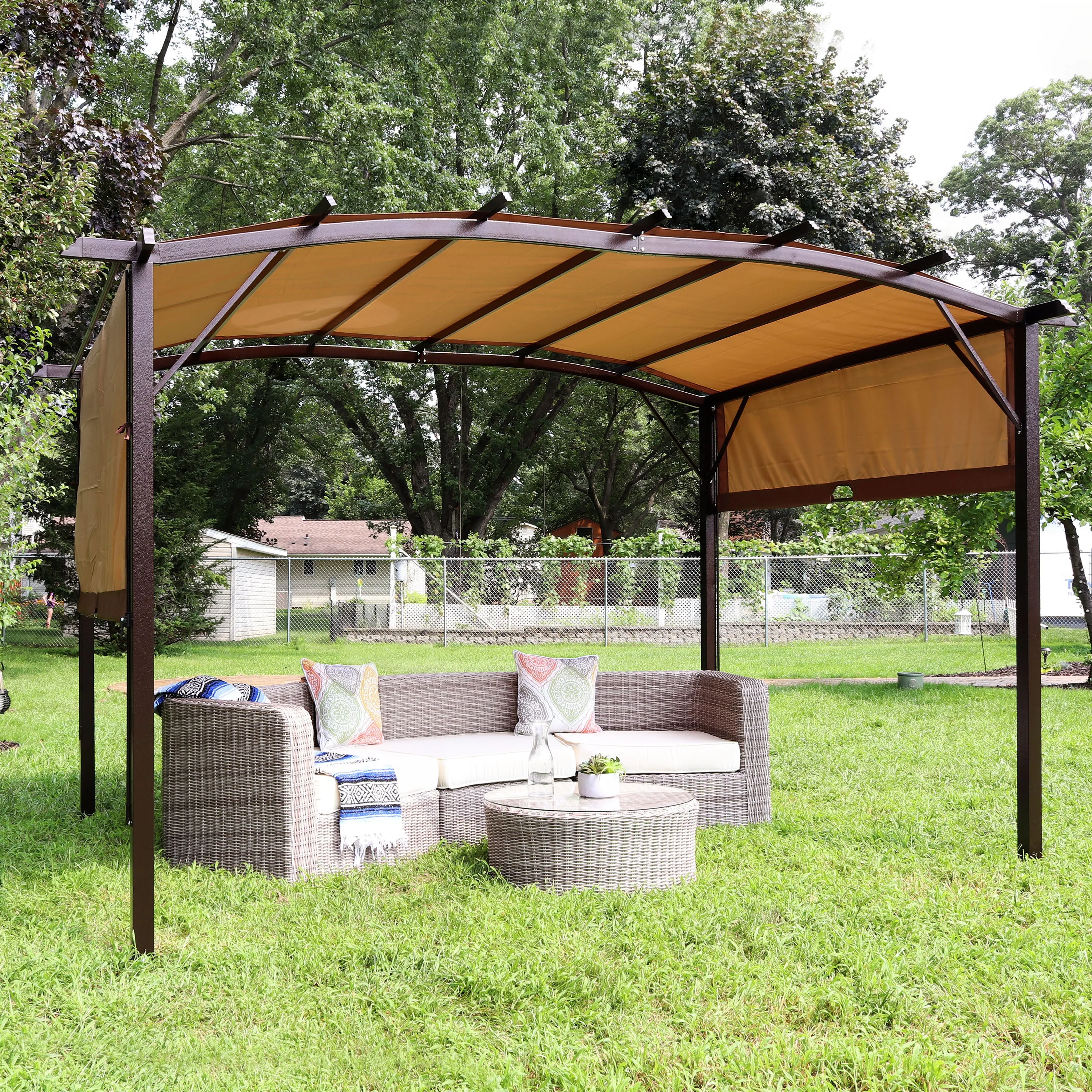 Sunnydaze 9'x12' Replacement Retractable Pergola Canopy Shade Only