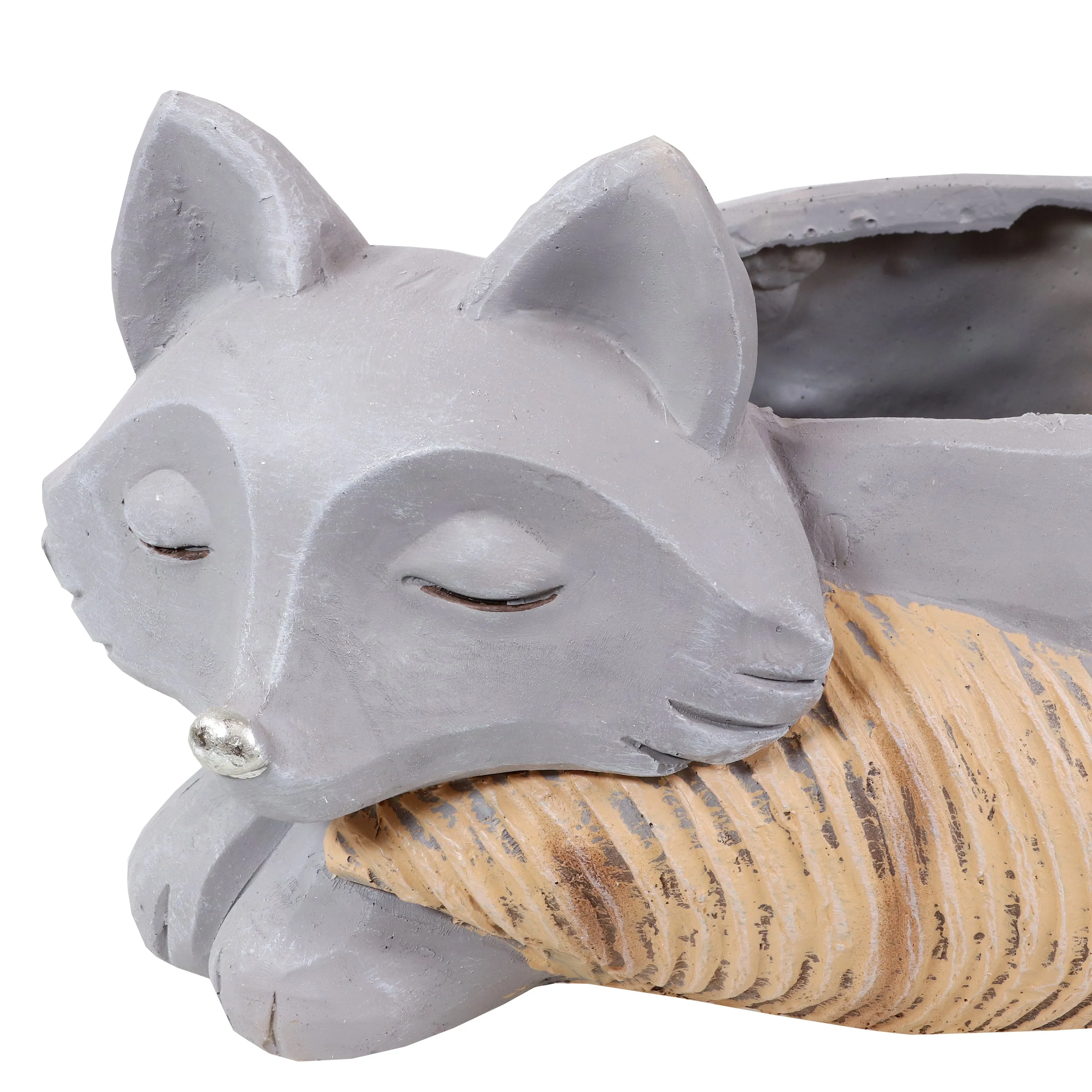 Sunnydaze Finley the Fox Indoor Planter Statue - 8"