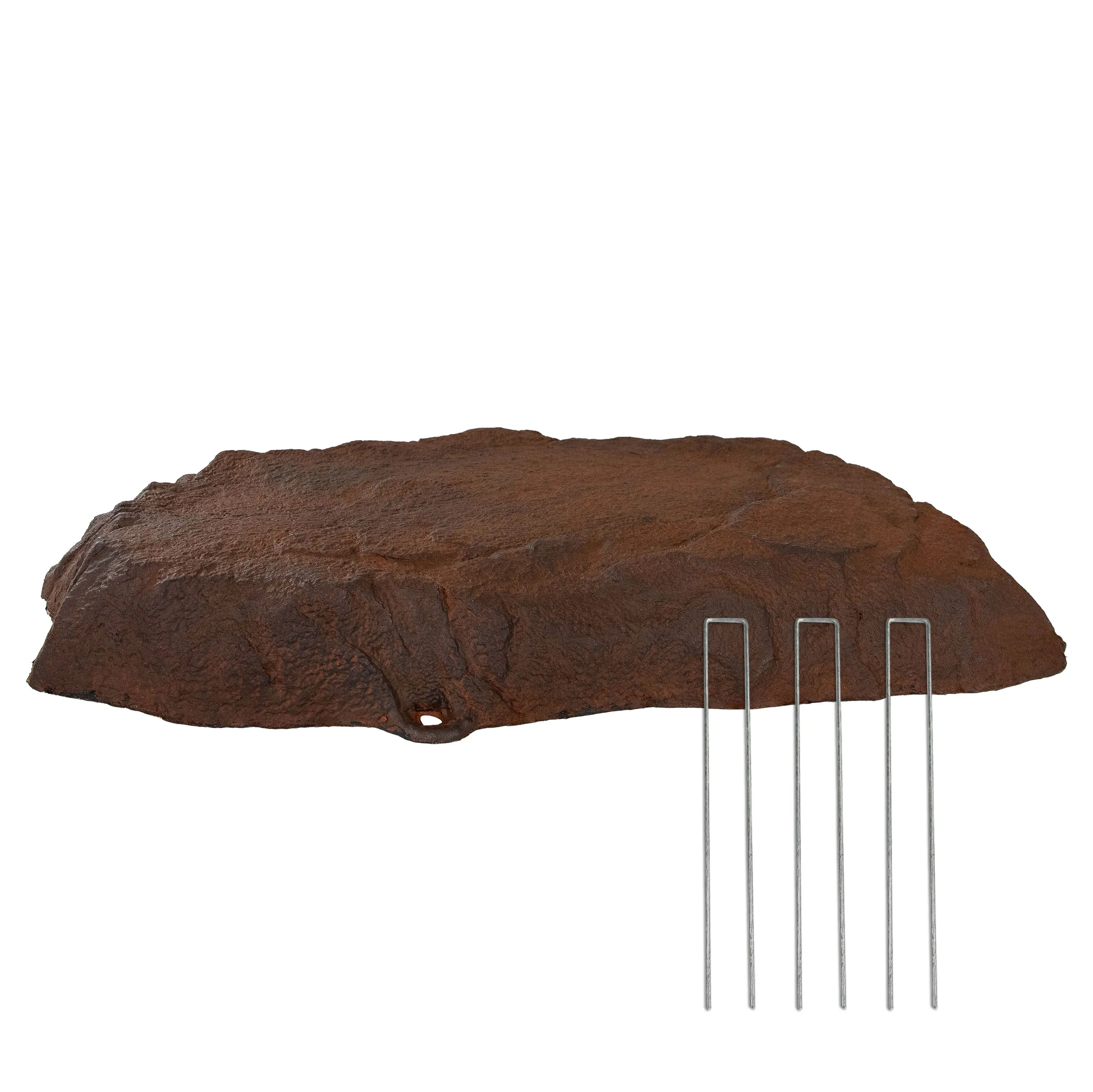 Sunnydaze Flat Artificial Landscape Rock Cover with Stakes